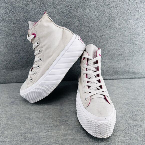 CONVERSE - Women's All Star Lift 2X Platform High Desert Sand Shoes Size 8  B6 - Picture 1 of 12